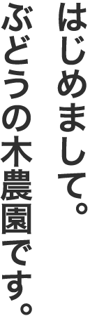 はじめまして。ぶどうの木農園です