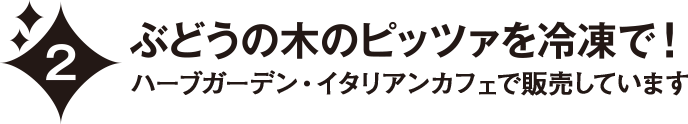 ぶどうの木のピッツァを冷凍で